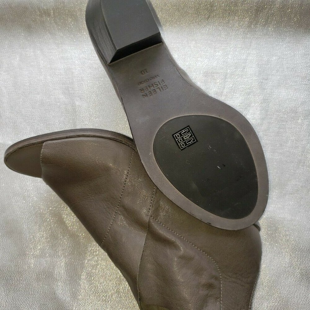 Eileen Fisher 'Ink' Open Toe Block Heel Bootie Sz… - image 4